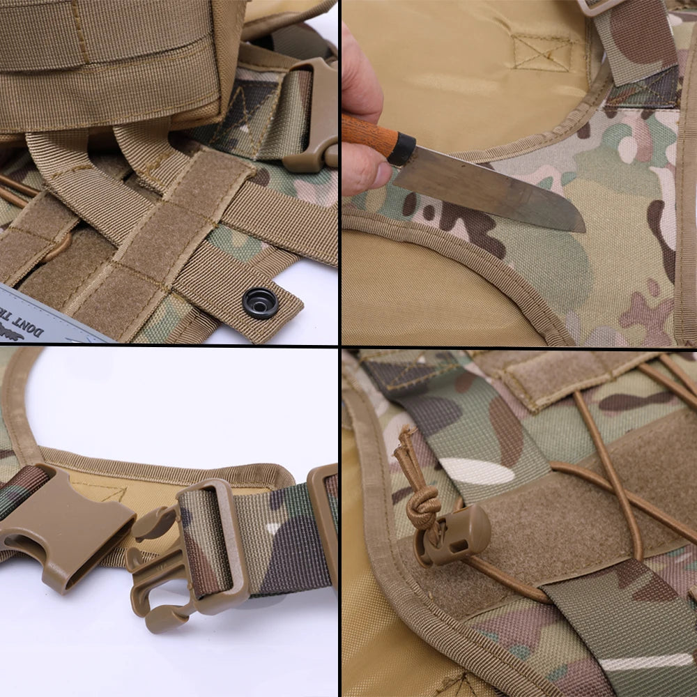 Tactical Dog Harnesses Pet Training Vest Harness for Medium Large Dogs No Pull Adjustable K9 Working Easy Control with Handle
