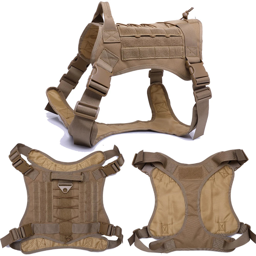 Tactical Dog Harnesses Pet Training Vest Harness for Medium Large Dogs No Pull Adjustable K9 Working Easy Control with Handle